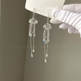 Jellyfish Dangle Earrings - Silver Jellyfish - Cute Unique Earrings - Beach vibes Earrings